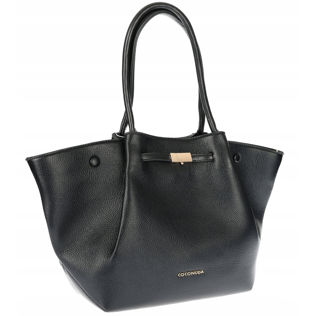 Torebka Damska Shopperka Pojemna Modna Duża Torba Listonoszka 14081 Czarna