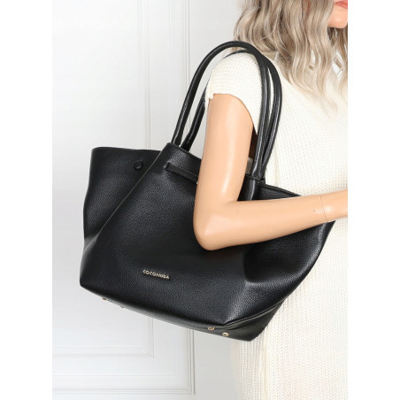 Torebka Damska Shopperka Pojemna Modna Duża Torba Listonoszka 14081 Czarna