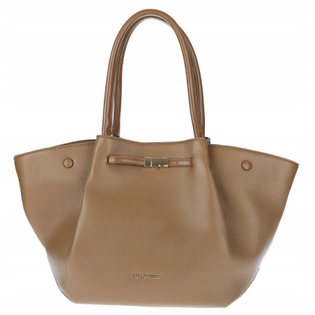 Torebka Damska Shopperka Pojemna Modna Duża Torba Listonoszka 14081 Brązowa