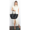 Torebka Damska Shopperka Pojemna Modna Duża Torba Listonoszka 14081 Czarna
