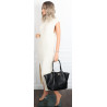 Torebka Damska Shopperka Pojemna Modna Duża Torba Listonoszka 14081 Czarna