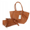 Torebka Damska Shopperka Pojemna Duża Modna Torba Listonoszka 14081 Brązowa