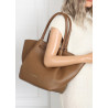 Torebka Damska Shopperka Pojemna Modna Duża Torba Listonoszka 14081 Brązowa