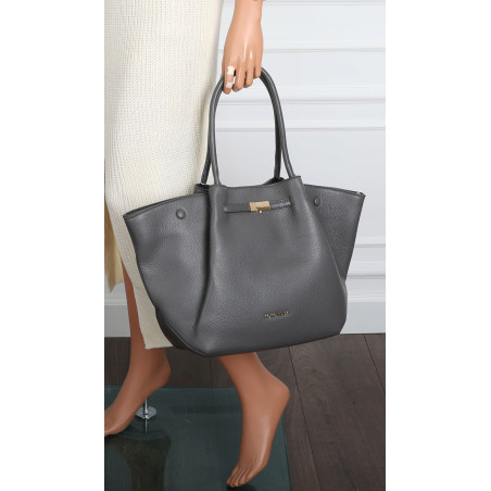 Torebka Damska Shopperka Pojemna Modna Duża Torba Listonoszka 14081 Szara