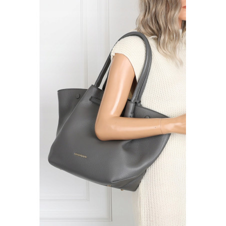 Torebka Damska Shopperka Pojemna Modna Duża Torba Listonoszka 14081 Szara