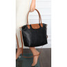 Torebka Damska Shopperka Pojemna A4 Modna Torba Listonoszka PU682 Czarna