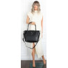 Torebka Damska Shopperka Pojemna A4 Modna Torba Listonoszka PU682 Czarna