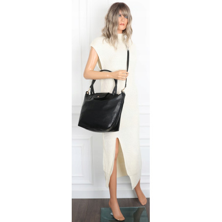 Torebka Damska Shopperka Pojemna A4 Modna Torba Listonoszka PU682 Czarna