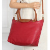 Torebka Damska Shopperka Pojemna A4 Modna Torba Listonoszka PU682 Czerwona