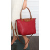 Torebka Damska Shopperka Pojemna A4 Modna Torba Listonoszka PU682 Czerwona