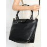 Torebka Damska Shopperka Pojemna A4 Modna Torba Listonoszka PU682 Czarna
