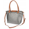 Torebka Damska Shopperka Pojemna A4 Modna Torba Listonoszka PU682 Szara