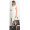 Torebka Damska Shopperka Pojemna A4 Modna Torba Listonoszka PU682 Szara