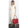 Torebka Damska Shopperka Pojemna A4 Modna Torba Listonoszka PU682 Czerwona