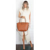 Torebka Damska Shopperka Pojemna A4 Modna Torba Listonoszka PU682 Brązowa