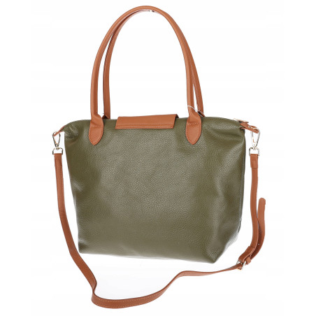 Torebka Damska Shopperka Pojemna A4 Modna Torba Listonoszka PU682 Zielona