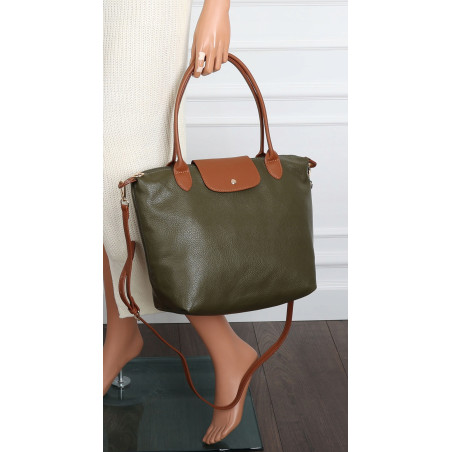 Torebka Damska Shopperka Pojemna A4 Modna Torba Listonoszka PU682 Zielona