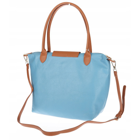 Torebka Damska Shopperka Pojemna A4 Modna Torba Listonoszka PU682 Niebieska