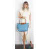 Torebka Damska Shopperka Pojemna A4 Modna Torba Listonoszka PU682 Niebieska