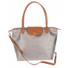 Torebka Damska Shopperka Pojemna A4 Modna Torba Listonoszka PU682 Srebrna