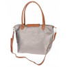 Torebka Damska Shopperka Pojemna A4 Modna Torba Listonoszka PU682 Srebrna