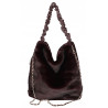TOREBKA DAMSKA NA RAMIĘ ZE SZTUCZNEGO FUTERKA WŁOSKA MARKA XY2503 Brdowa