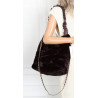 TOREBKA DAMSKA NA RAMIĘ ZE SZTUCZNEGO FUTERKA WŁOSKA MARKA XY2503 Brdowa