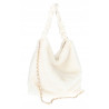 TOREBKA DAMSKA NA RAMIĘ ZE SZTUCZNEGO FUTERKA WŁOSKA MARKA XY2503 Biała