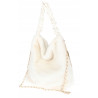 TOREBKA DAMSKA NA RAMIĘ ZE SZTUCZNEGO FUTERKA WŁOSKA MARKA XY2503 Biała