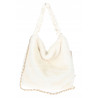 TOREBKA DAMSKA NA RAMIĘ ZE SZTUCZNEGO FUTERKA WŁOSKA MARKA XY2503 Biała