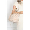 TOREBKA DAMSKA NA RAMIĘ ZE SZTUCZNEGO FUTERKA WŁOSKA MARKA XY2503 Beżowa