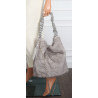 TOREBKA DAMSKA NA RAMIĘ ZE SZTUCZNEGO FUTERKA WŁOSKA MARKA XY2503 Szara