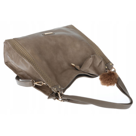 Torebka Damska Shopperka włoska marka CHARRO A4 Pojemna Duża CH6626 Brązowa