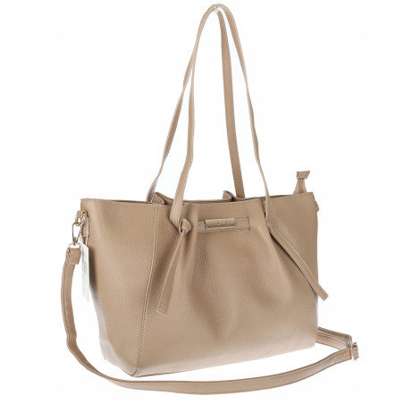 Torebka Damska Shopperka Pojemna Modna Torba Listonoszka 14088 Beżowa