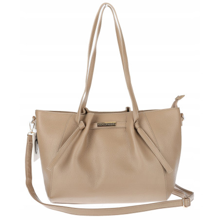 Torebka Damska Shopperka Pojemna Modna Torba Listonoszka 14088 Beżowa