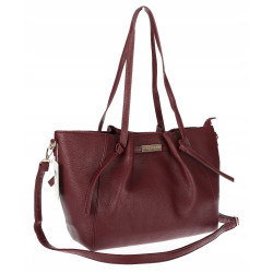 Torebka Damska Shopperka Pojemna Modna Torba Listonoszka 14088 Bordowa