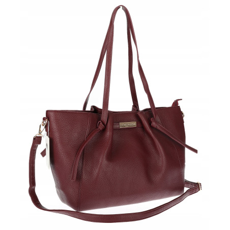 Torebka Damska Shopperka Pojemna Modna Torba Listonoszka 14088 Bordowa