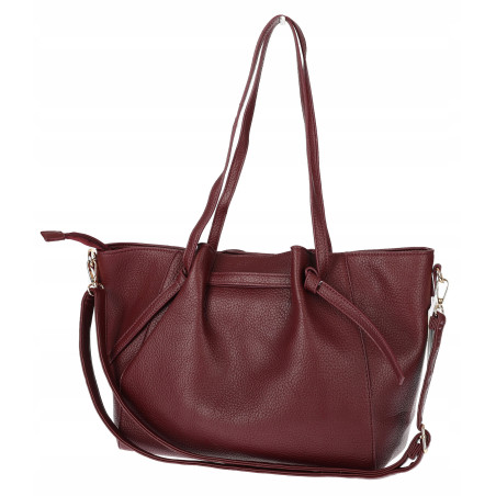Torebka Damska Shopperka Pojemna Modna Torba Listonoszka 14088 Bordowa