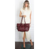 Torebka Damska Shopperka Pojemna Modna Torba Listonoszka 14088 Bordowa