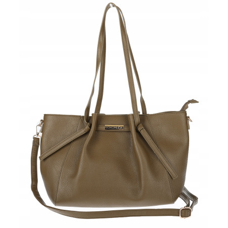 Torebka Damska Shopperka Pojemna Modna Duża Torba Listonoszka 14088 Zielona