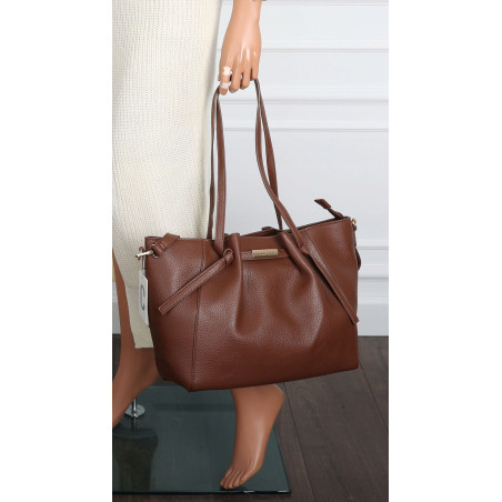 Torebka Damska Shopperka Pojemna Modna Torba Listonoszka 14088 Czekoladowa