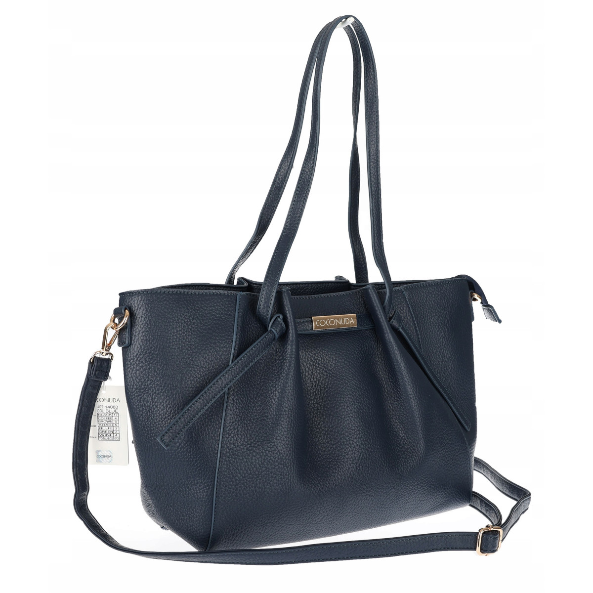 Torebka Damska Shopperka Pojemna Modna Torba Listonoszka 14088 Granatowa