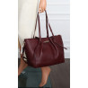 Torebka Damska Shopperka Pojemna Modna Torba Listonoszka 14088 Bordowa