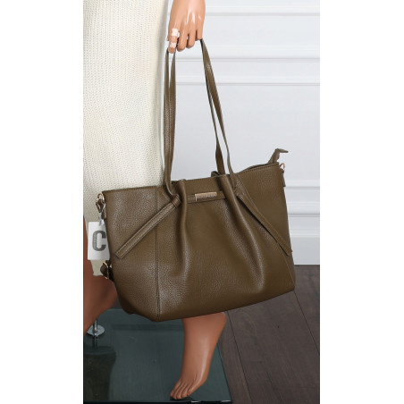 Torebka Damska Shopperka Pojemna Modna Duża Torba Listonoszka 14088 Zielona