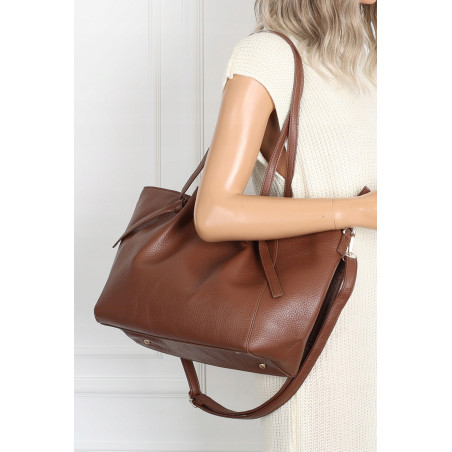 Torebka Damska Shopperka Pojemna Modna Torba Listonoszka 14088 Czekoladowa