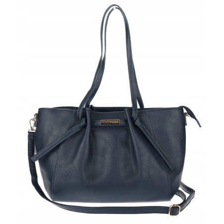 Torebka Damska Shopperka Pojemna Modna Torba Listonoszka 14088 Granatowa