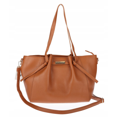Torebka Damska Shopperka Pojemna Modna Duża Torba Listonoszka 14088 Brązowa
