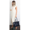 Torebka Damska Shopperka Pojemna Modna Torba Listonoszka 14088 Granatowa