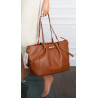 Torebka Damska Shopperka Pojemna Modna Duża Torba Listonoszka 14088 Brązowa