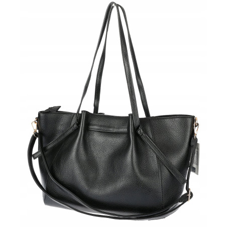 Torebka Damska Shopperka Pojemna Modna Duża Torba Listonoszka 14088 Czarna